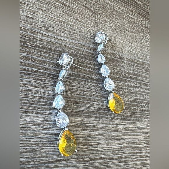 Statement drop yellow stone A233 - Picture 4 of 4